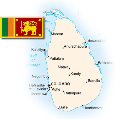 mapa Sri Lanka